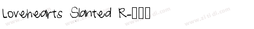 Lovehearts Slanted R字体转换